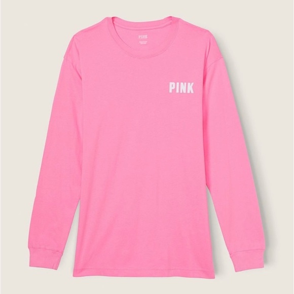 NWT VS PINK DREAMY PINK CAMPUS LONG SLEEVE AND MATCHING MID RISE LEGGINGS, LOGO - Picture 9 of 13